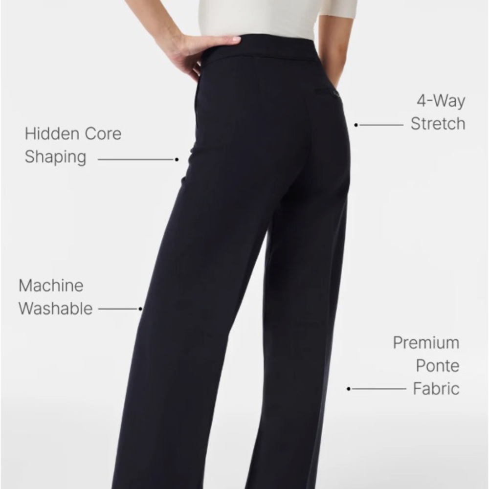 Spanx smooth perfect fit Ponte wide leg pant
